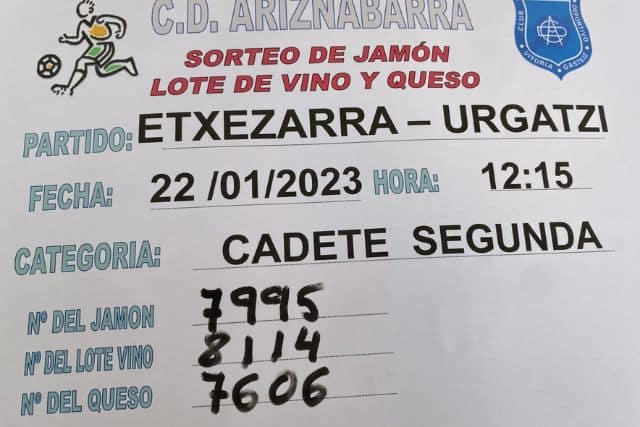 Números premiados del 12º sorteo de la temporada